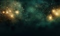 Enchanting display of gold and green fireworks against a backdrop. AI generative