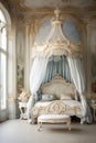 Enchanting Elegance: A Blue Canopy of Royalty in the Land of Eve
