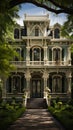 Enchanting Elegance: A Victorian Staircase to a Modern City Pala