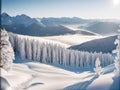 A Symphony of Snowflakes: Panoramic Winter Whiteness Royalty Free Stock Photo