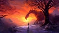 Enchanting Encounter: Unveiling the Tale of a Brave Girl and a Majestic Dragon