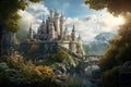 Enchanting Fairytale castle. Generate Ai Royalty Free Stock Photo