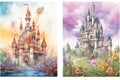 Enchanting fairytale castles with nature motifs - Generative AI