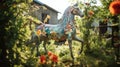 Enchanting Fairytale Horse Sculptures For Your Colorful Garden