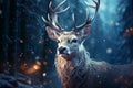 Enchanting fantasy Christmas deer captured in breathtak