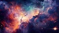 An enchanting fantasy space background, where celestial wonders intertwine with