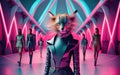 Enchanting Fashion Spectacle Feline Grace Shines on Futuristic Runway