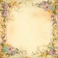 Enchanting Floral Frame: A Pastel Moody Masterpiece of Heavenly