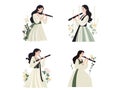 Enchanting Flutist - Girl Playing the Flute