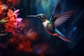 Enchanting Flying hummingbird. Generate Ai Royalty Free Stock Photo