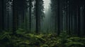 Enchanting Foggy Forest: A Moody And Detailed 8k Landscape