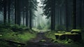 Enchanting Foggy Forest Trail: A Captivating Journey Through Nature\'s Beauty