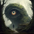 Enchanting Forest Eye: A Majestic Journey Through Algeapunk Wonderland