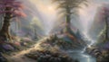 Enchanting Forest in fantasy style with great colors