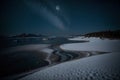 Enchanting Frozen Tundra Night Moonlit Beauty by Alex Petrov.AI Generated
