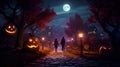 moonlit stroll, a halloween path for Two