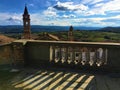 Enchanting Govone castle`s view, Piedmont region, Italy. Art, architecture, history and urban design