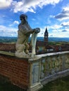 Enchanting Govone castle`s view, Piedmont region, Italy. Art, architecture, history and urban design