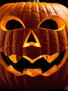 Enchanting Halloween A Captivating Close up of a Vibrant Pumpkin.AI Generated