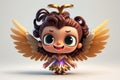 iled artworkEnchanting Harpy: A Pixar-Style Fairy Tale with Super Happy Smile