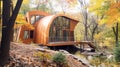 Enchanting Haven: Frank Gehry\'s Tiny Home Amidst Woodland Serenity