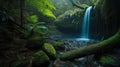 Enchanting Hidden Waterfall at Blue Hour