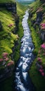 Enchanting Hikecore: Iceland\'s River Of Pink Flowers And Green Grass