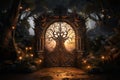 Enchanting Illuminated portal gate. Generate Ai Royalty Free Stock Photo