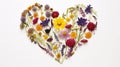 Heart made of wild flowers