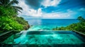 An enchanting image of a luxurious infinity pool