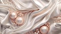 An enchanting image of a silk and foil pearl background