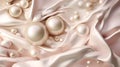 An enchanting image of a silk and foil pearl background