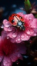 Enchanting Ladybug: A Vibrant Scene of Nature\'s Beauty and Color Royalty Free Stock Photo