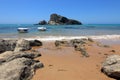 Enchanting landscape between the blue of the sea and the rocks