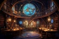 Enchanting Magic interior library. Generate Ai