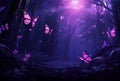 Enchanting Magical forest butterfly. Generate Ai