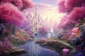 Enchanting Magical romantic land. Generate Ai