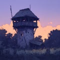 Enchanting Medieval Watchtower Royalty Free Stock Photo