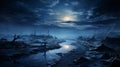 Mystical Winter Moonrise