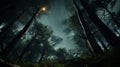 Enchanting Moonlit Forest: A Visual Masterpiece In Cryengine Royalty Free Stock Photo