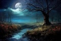 Enchanting Moonlit Landscapes - Generative AI
