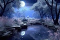 Enchanting Moonlit Landscapes - Generative AI