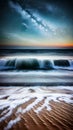 Enchanting Moonlit Seascape illustration Artificial Intelligence artwork generated