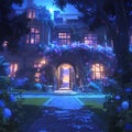 Enchanting Moonlit Secret Garden Awaits Royalty Free Stock Photo