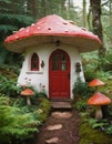 Enchanting Mushroom House in Forest