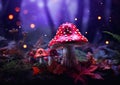 Enchanting Mushrooms: A Fiery Forest of Miniature Magic and Pois
