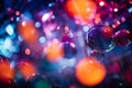 Enchanting Nightclub Lights: Vibrant Bokeh Orbs in a Dreamy Dance Floor