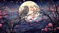 Enchanting Nightingale Tapestry