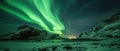 Enchanting Northern Lights Dance Above Hamnoy, Norway, Illuminating The Night Skies