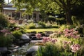 Enchanting Oasis: A Serene Garden with a Dynamic Design and Vibr